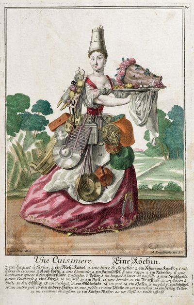 Il Cuoco, c.1735 da Martin Engelbrecht